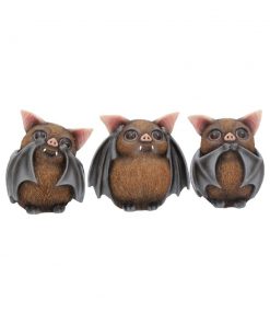 Three Wise Bats 8.5cm