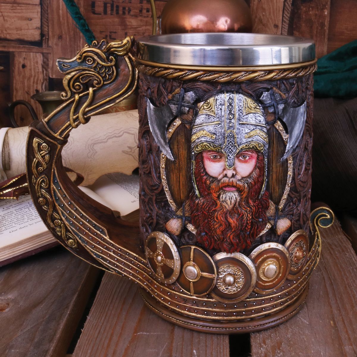 Drakkar Viking Tankard 15cm 6 Drakkar Viking Tankard 15cm