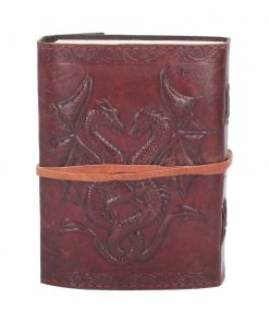 Double Dragon Leather Embossed Journal 12.5 x 18cm