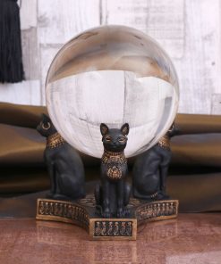 Bastet's Honour Crystal Ball Holder 12.7cm