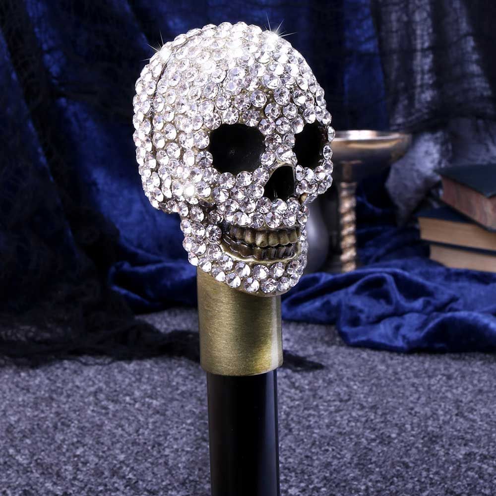 Jewelled Grin Swaggering Cane 95cm 2 Jewelled Grin Swaggering Cane 95cm