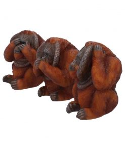 Three Wise Orangutans 10.5cm