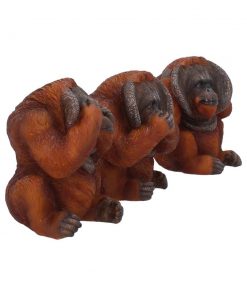 Three Wise Orangutans 10.5cm