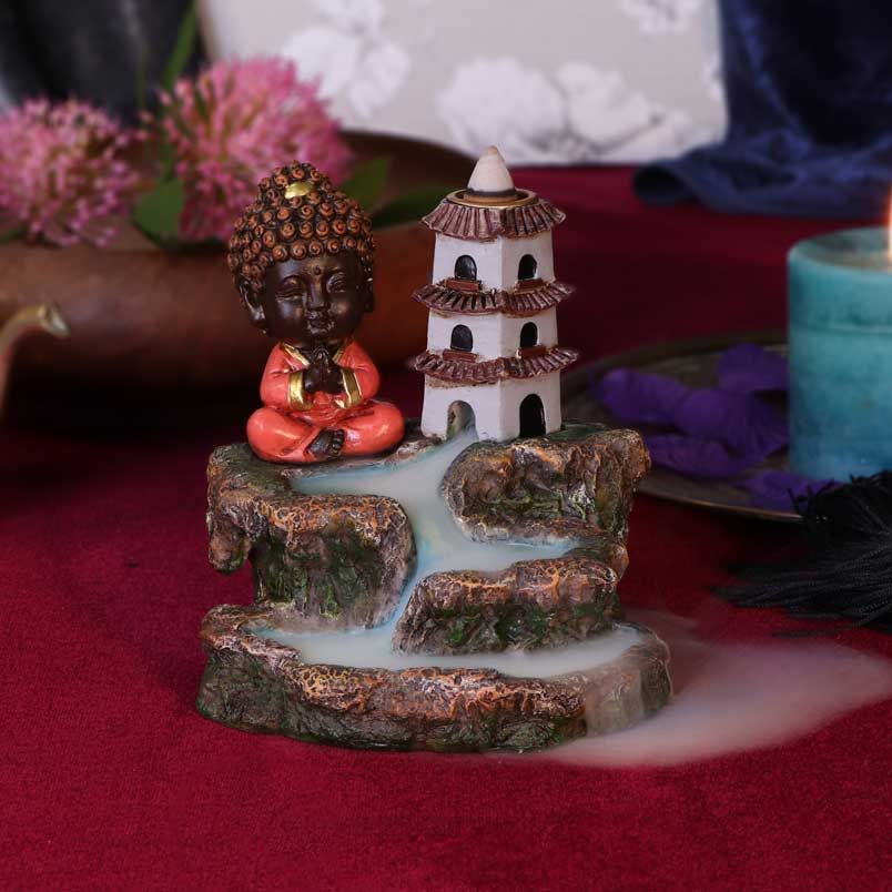 Zen Temple Backflow Incense Burner 13cm 7 Zen Temple Backflow Incense Burner 13cm