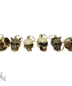 Skull Keyrings (3cm) (Pack of 6)