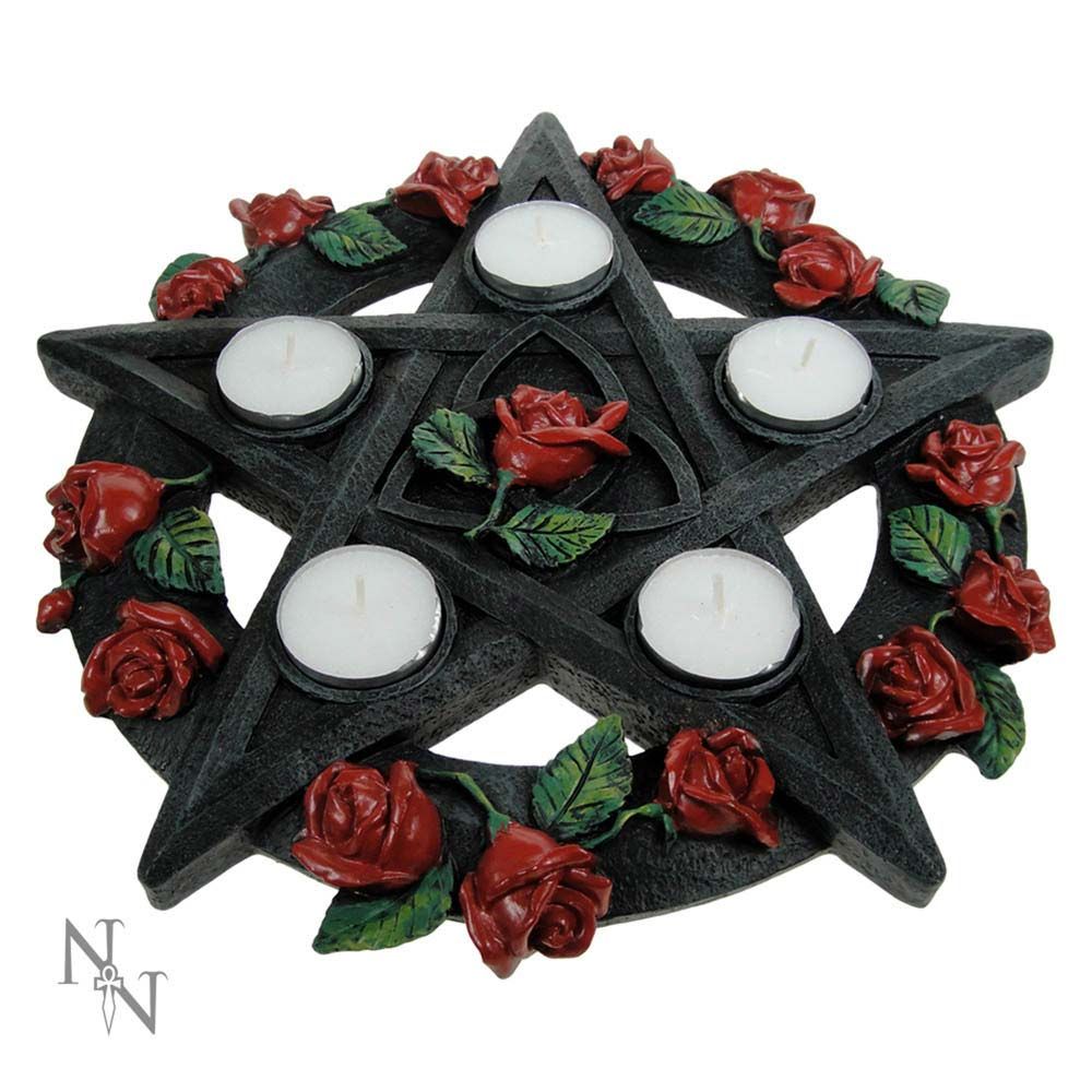 Pentagram Rose Tealight Holder 29 Pentagram Rose Tealight Holder 29.5cm