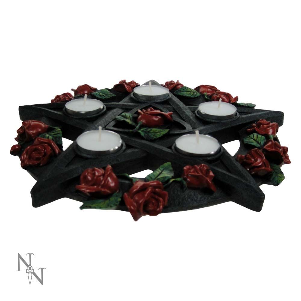 Pentagram Rose Tealight Holder 29 Pentagram Rose Tealight Holder 29.5cm