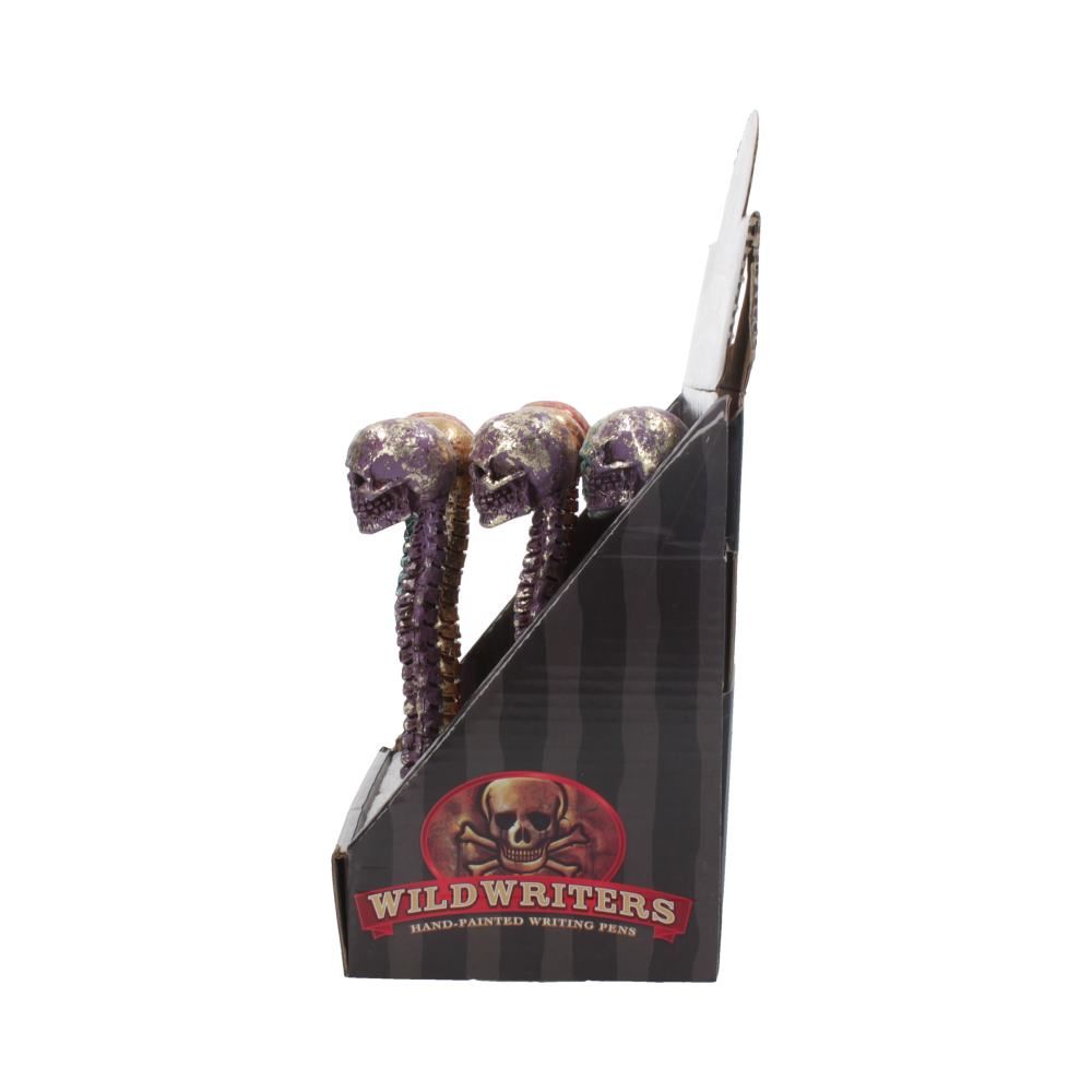 Wild Writer Skull Pens 16cm (Display of 12) 3 Wild Writer Skull Pens 16cm (Display of 12)