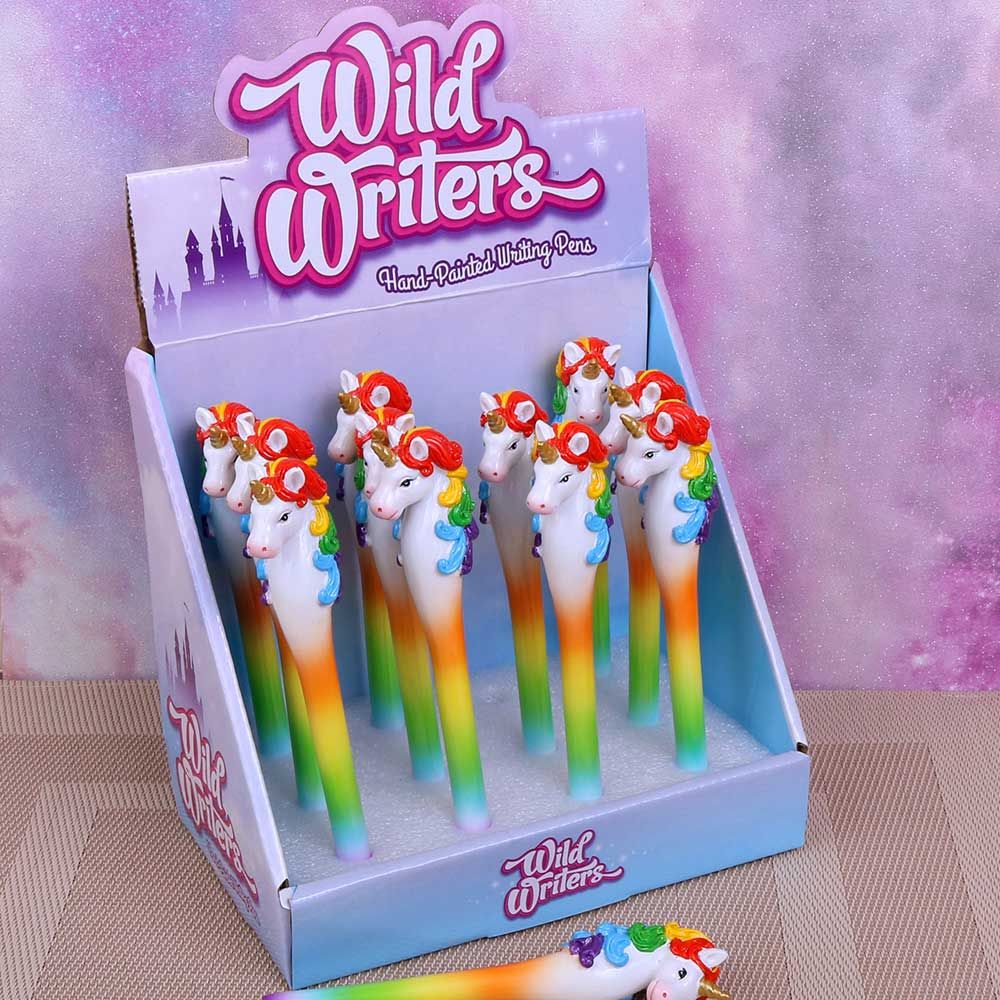Wild Writers Rainbow Unicorn Pens (Display of 12) 5 Wild Writers Rainbow Unicorn Pens (Display of 12)