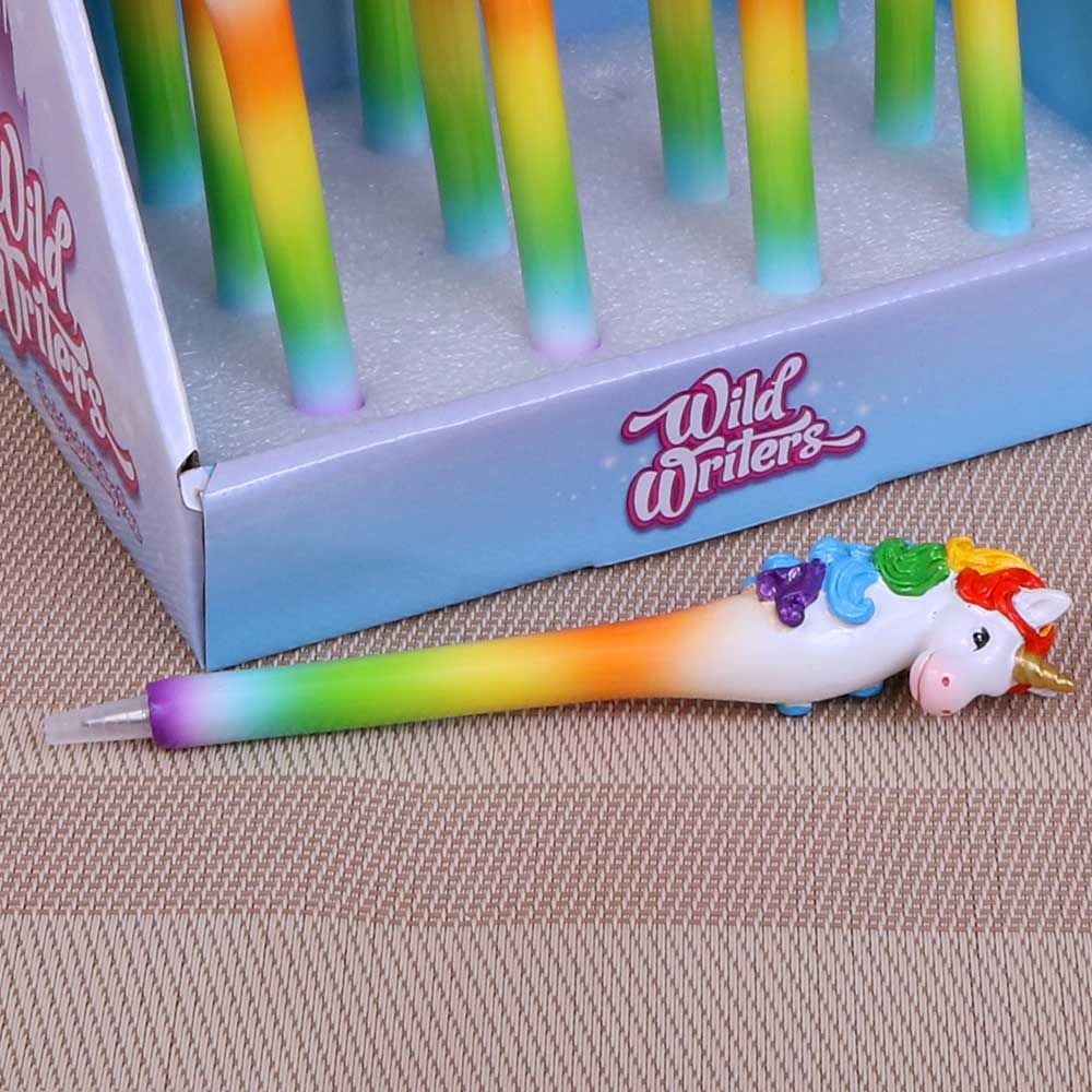 Wild Writers Rainbow Unicorn Pens (Display of 12) 6 Wild Writers Rainbow Unicorn Pens (Display of 12)